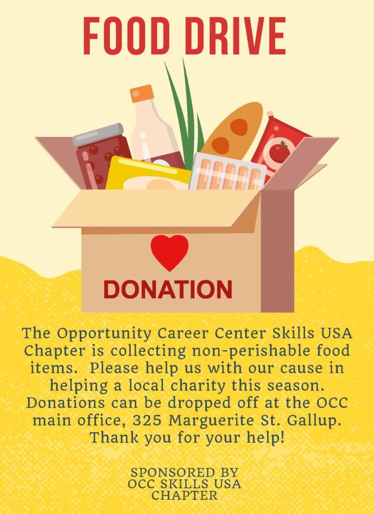 Yellow Modern Food Drive Flyer (8 x 11 in)UPDATED